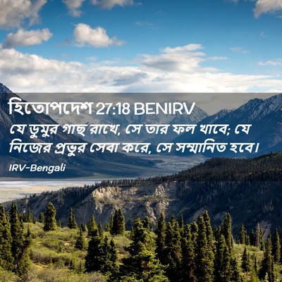 Picture 02 - হিতোপদেশ 27:18 BENIRV - যে ডুমুর গাছ রাখে, - Bible Verse Picture