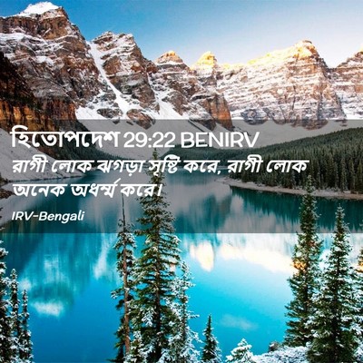 Picture 02 - হিতোপদেশ 29:22 BENIRV - রাগী লোক ঝগড়া - Bible Verse Picture