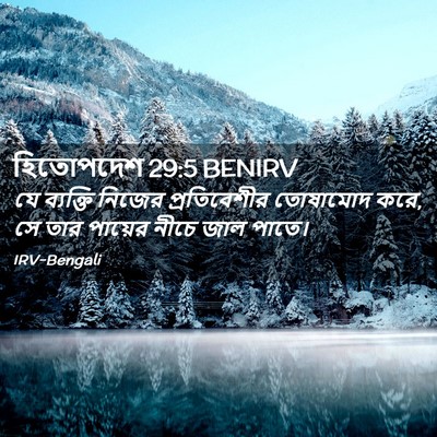 Picture 02 - হিতোপদেশ 29:5 BENIRV - যে ব্যক্তি নিজের - Bible Verse Picture