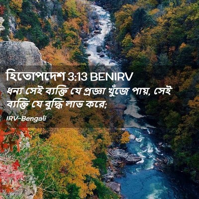 Picture 02 - হিতোপদেশ 3:13 BENIRV - ধন্য সেই ব্যক্তি - Bible Verse Picture