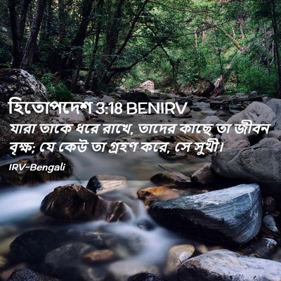 Picture 02 - হিতোপদেশ 3:18 BENIRV - যারা তাকে ধরে রাখে, - Bible Verse Picture