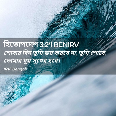 Picture 02 - হিতোপদেশ 3:24 BENIRV - শোবার দিন তুমি ভয় - Bible Verse Picture