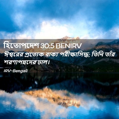 Picture 02 - হিতোপদেশ 30:5 BENIRV - ঈশ্বরের প্রত্যেক - Bible Verse Picture