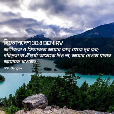 Picture 02 - হিতোপদেশ 30:8 BENIRV - অলীকতা ও - Bible Verse Picture