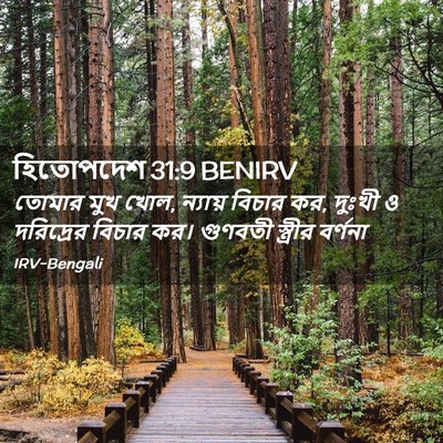 Picture 02 - হিতোপদেশ 31:9 BENIRV - তোমার মুখ খোল, - Bible Verse Picture