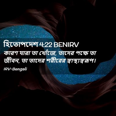 Picture 02 - হিতোপদেশ 4:22 BENIRV - কারণ যারা তা খোঁজে, - Bible Verse Picture
