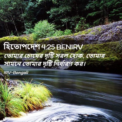 Picture 02 - হিতোপদেশ 4:25 BENIRV - তোমার চোখের - Bible Verse Picture