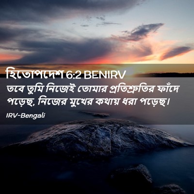Picture 02 - হিতোপদেশ 6:2 BENIRV - তবে তুমি নিজেই - Bible Verse Picture