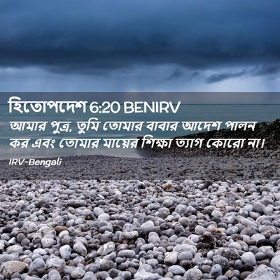 Picture 02 - হিতোপদেশ 6:20 BENIRV - আমার পুত্র, তুমি - Bible Verse Picture