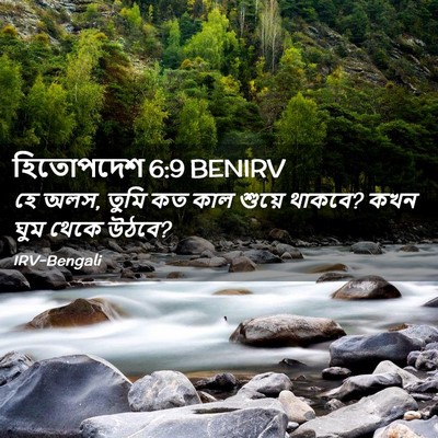 Picture 02 - হিতোপদেশ 6:9 BENIRV - হে অলস, তুমি কত কাল - Bible Verse Picture