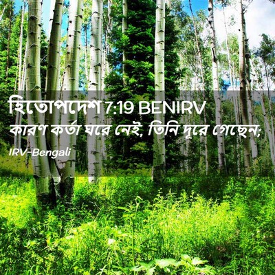 Picture 02 - হিতোপদেশ 7:19 BENIRV - কারণ কর্তা ঘরে নেই, - Bible Verse Picture
