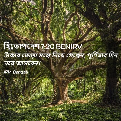 Picture 02 - হিতোপদেশ 7:20 BENIRV - টাকার তোড়া সঙ্গে - Bible Verse Picture