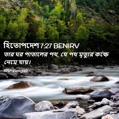 Picture 02 - হিতোপদেশ 7:27 BENIRV - তার ঘর পাতালের পথ, - Bible Verse Picture