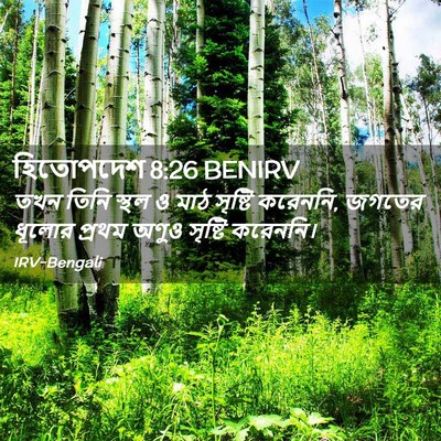 Picture 02 - হিতোপদেশ 8:26 BENIRV - তখন তিনি স্থল ও মাঠ - Bible Verse Picture