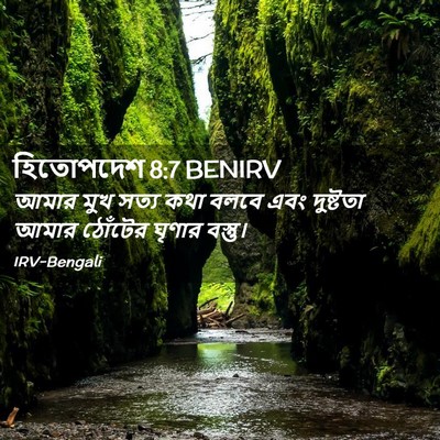 Picture 02 - হিতোপদেশ 8:7 BENIRV - আমার মুখ সত্য কথা - Bible Verse Picture