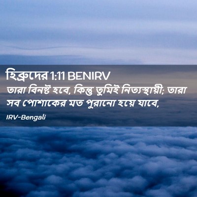 Picture 02 - হিব্রুদের 1:11 BENIRV - তারা বিনষ্ট হবে, - Bible Verse Picture