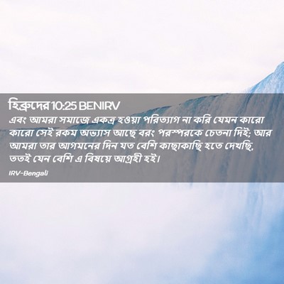 Picture 02 - হিব্রুদের 10:25 BENIRV - এবং আমরা সমাজে - Bible Verse Picture