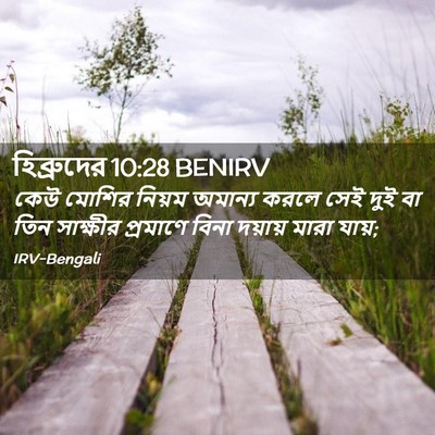 Picture 02 - হিব্রুদের 10:28 BENIRV - কেউ মোশির নিয়ম - Bible Verse Picture