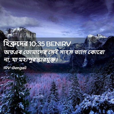 Picture 02 - হিব্রুদের 10:35 BENIRV - অতএব তোমাদের সেই - Bible Verse Picture