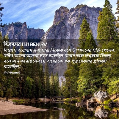 Picture 02 - হিব্রুদের 11:11 BENIRV - বিশ্বাসে অব্রাহাম - Bible Verse Picture