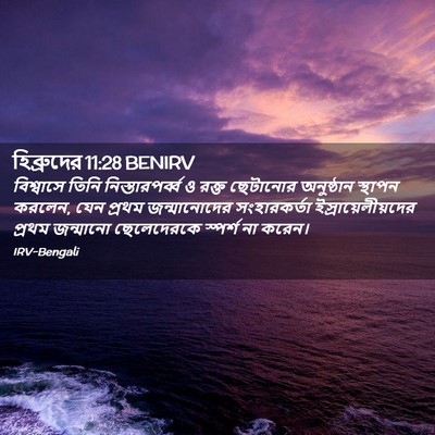 Picture 02 - হিব্রুদের 11:28 BENIRV - বিশ্বাসে তিনি - Bible Verse Picture