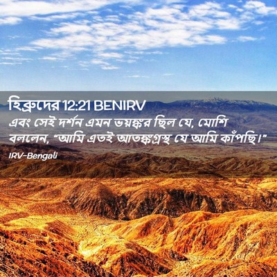 Picture 02 - হিব্রুদের 12:21 BENIRV - এবং সেই দর্শন এমন - Bible Verse Picture