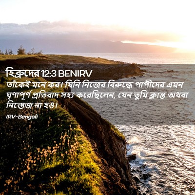 Picture 02 - হিব্রুদের 12:3 BENIRV - তাঁকেই মনে কর। - Bible Verse Picture