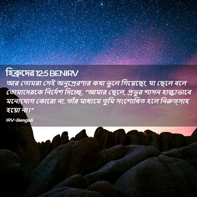 Picture 02 - হিব্রুদের 12:5 BENIRV - আর তোমরা সেই - Bible Verse Picture