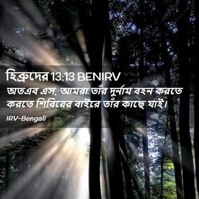 Picture 02 - হিব্রুদের 13:13 BENIRV - অতএব এস, আমরা তাঁর - Bible Verse Picture