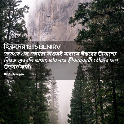 Picture 02 - হিব্রুদের 13:15 BENIRV - অতএব এস, আমরা - Bible Verse Picture