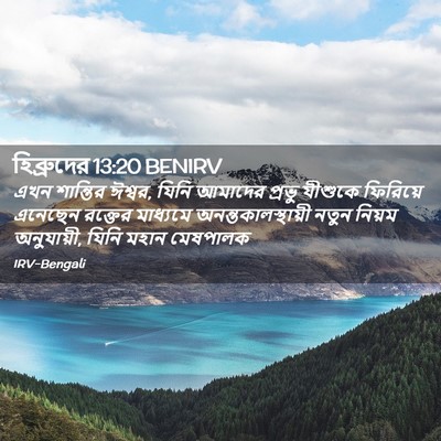 Picture 02 - হিব্রুদের 13:20 BENIRV - এখন শান্তির ঈশ্বর, - Bible Verse Picture
