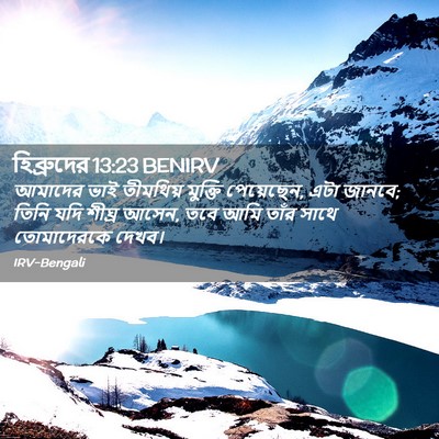 Picture 02 - হিব্রুদের 13:23 BENIRV - আমাদের ভাই - Bible Verse Picture