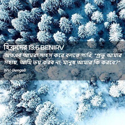 Picture 02 - হিব্রুদের 13:6 BENIRV - অতএব আমরা সাহস করে - Bible Verse Picture
