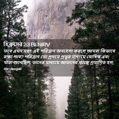 Picture 02 - হিব্রুদের 2:3 BENIRV - তবে এমন মহৎ এই - Bible Verse Picture