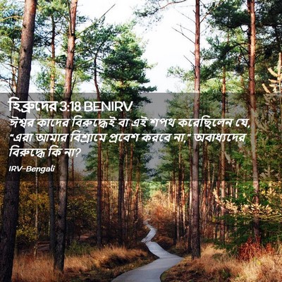 Picture 02 - হিব্রুদের 3:18 BENIRV - ঈশ্বর কাদের - Bible Verse Picture