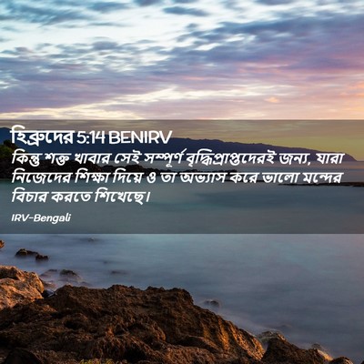 Picture 02 - হিব্রুদের 5:14 BENIRV - কিন্তু শক্ত খাবার - Bible Verse Picture