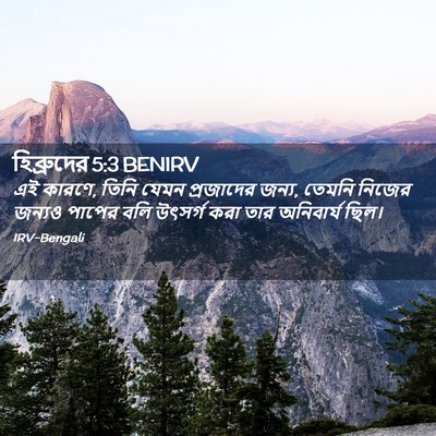 Picture 02 - হিব্রুদের 5:3 BENIRV - এই কারণে, তিনি যেমন - Bible Verse Picture