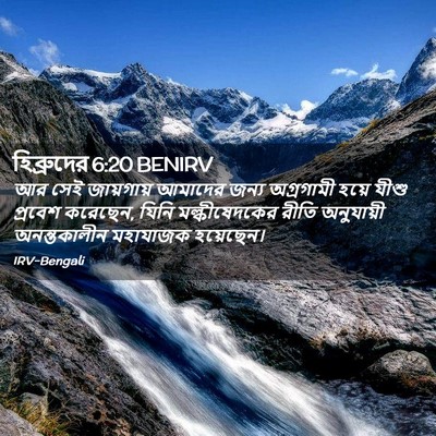 Picture 02 - হিব্রুদের 6:20 BENIRV - আর সেই জায়গায় - Bible Verse Picture