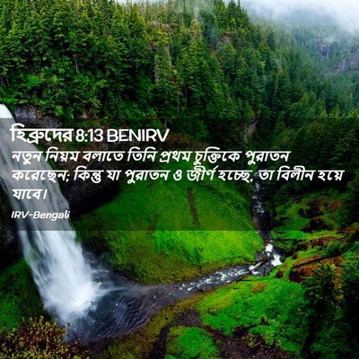 Picture 02 - হিব্রুদের 8:13 BENIRV - নতুন নিয়ম বলাতে - Bible Verse Picture