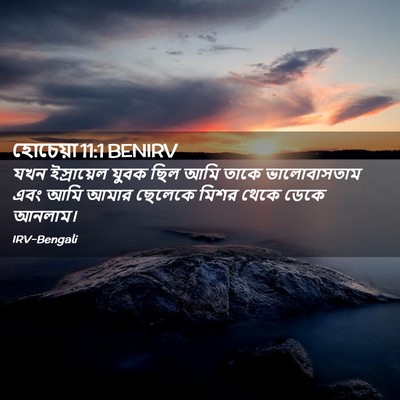 Picture 02 - হোচেয়া 11:1 BENIRV - যখন ইস্রায়েল - Bible Verse Picture