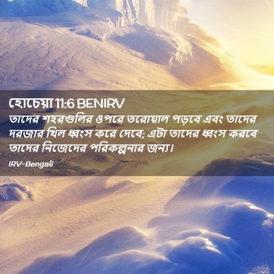 Picture 02 - হোচেয়া 11:6 BENIRV - তাদের শহরগুলির - Bible Verse Picture