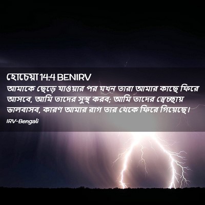 Picture 02 - হোচেয়া 14:4 BENIRV - আমাকে ছেড়ে - Bible Verse Picture
