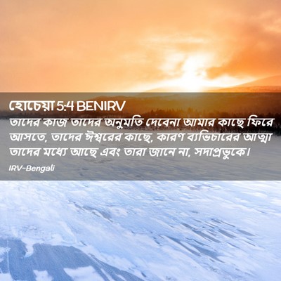 Picture 02 - হোচেয়া 5:4 BENIRV - তাদের কাজ তাদের - Bible Verse Picture