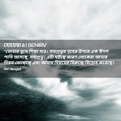 Picture 02 - হোচেয়া 8:1 BENIRV - “তোমার মুখে - Bible Verse Picture