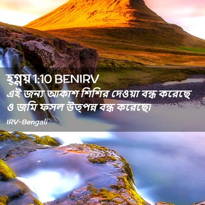 Picture 02 - হ্গ্গয় 1:10 BENIRV - এই জন্য আকাশ শিশির - Bible Verse Picture