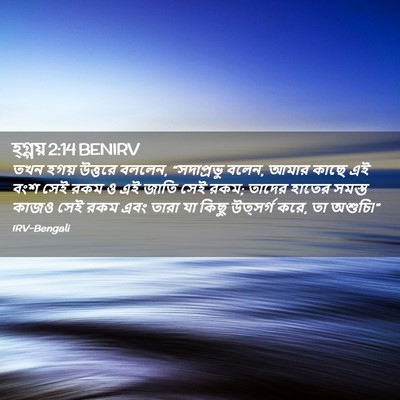 Picture 02 - হ্গ্গয় 2:14 BENIRV - তখন হগয় উত্তরে - Bible Verse Picture