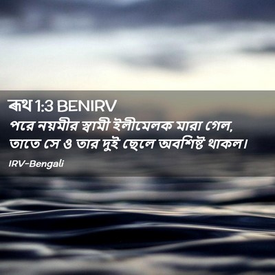 Picture 02 - ৰূথ 1:3 BENIRV - পরে নয়মীর স্বামী - Bible Verse Picture
