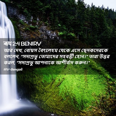 Picture 02 - ৰূথ 2:4 BENIRV - আর দেখ, বোয়স - Bible Verse Picture