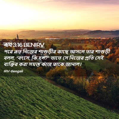 Picture 02 - ৰূথ 3:16 BENIRV - পরে রূত নিজের - Bible Verse Picture