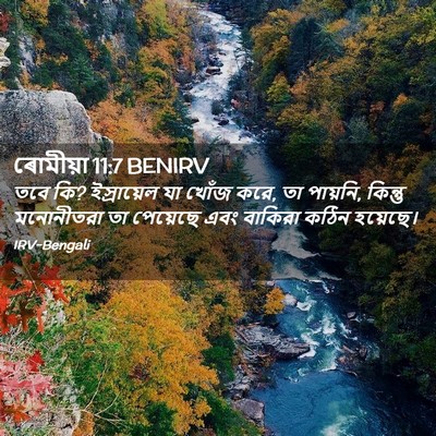 Picture 02 - ৰোমীয়া 11:7 BENIRV - তবে কি? ইস্রায়েল - Bible Verse Picture